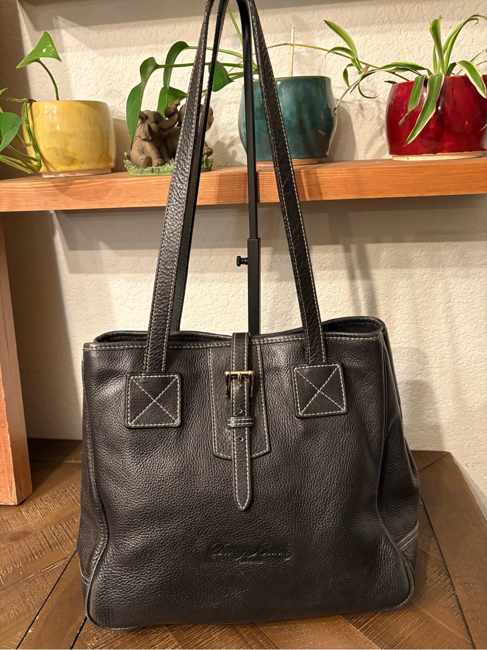 ❤️👜 Dooney & Bourke Pebbled Leather Tote Black
